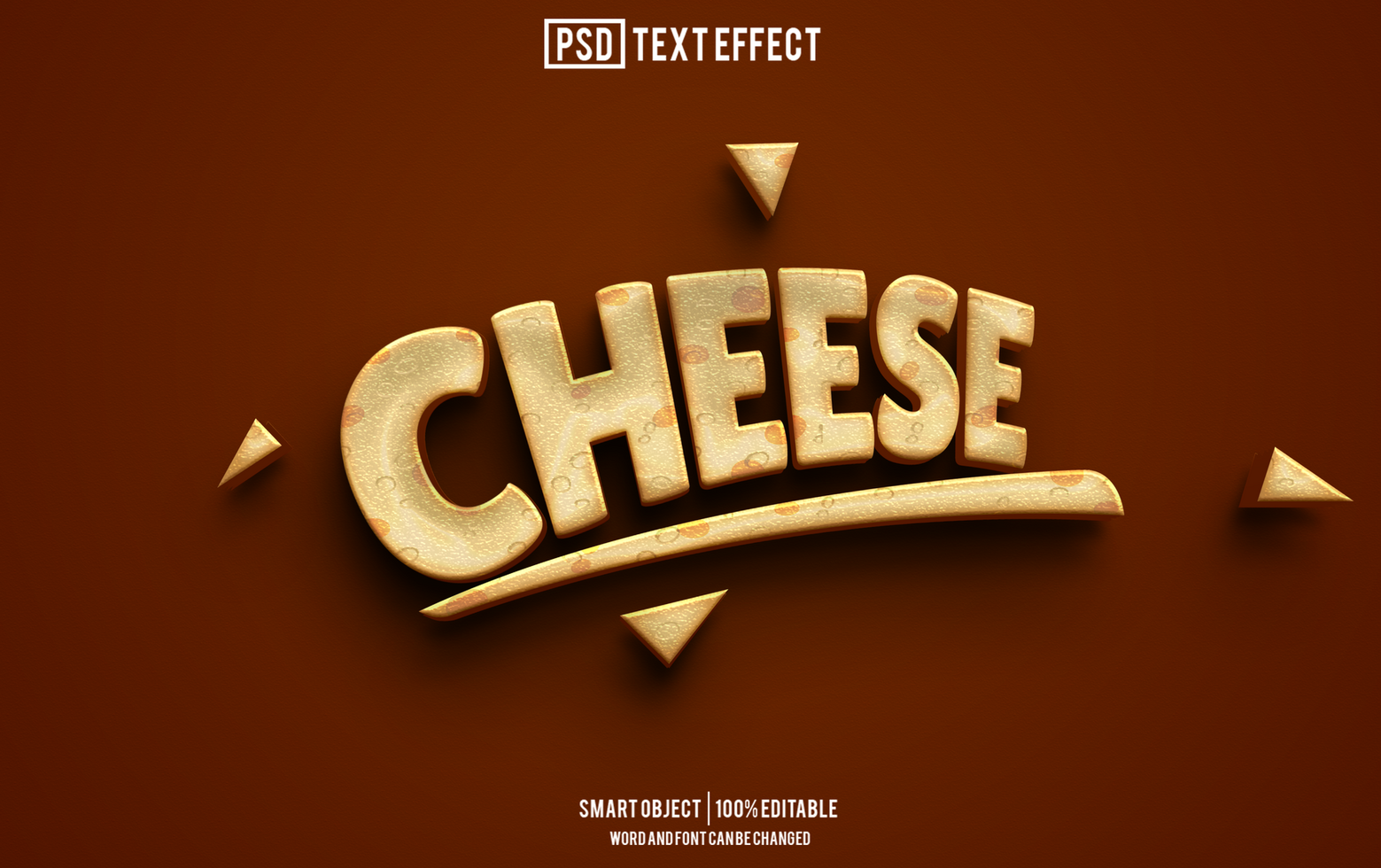 cheese text effect, font editable, typography, 3d text psd