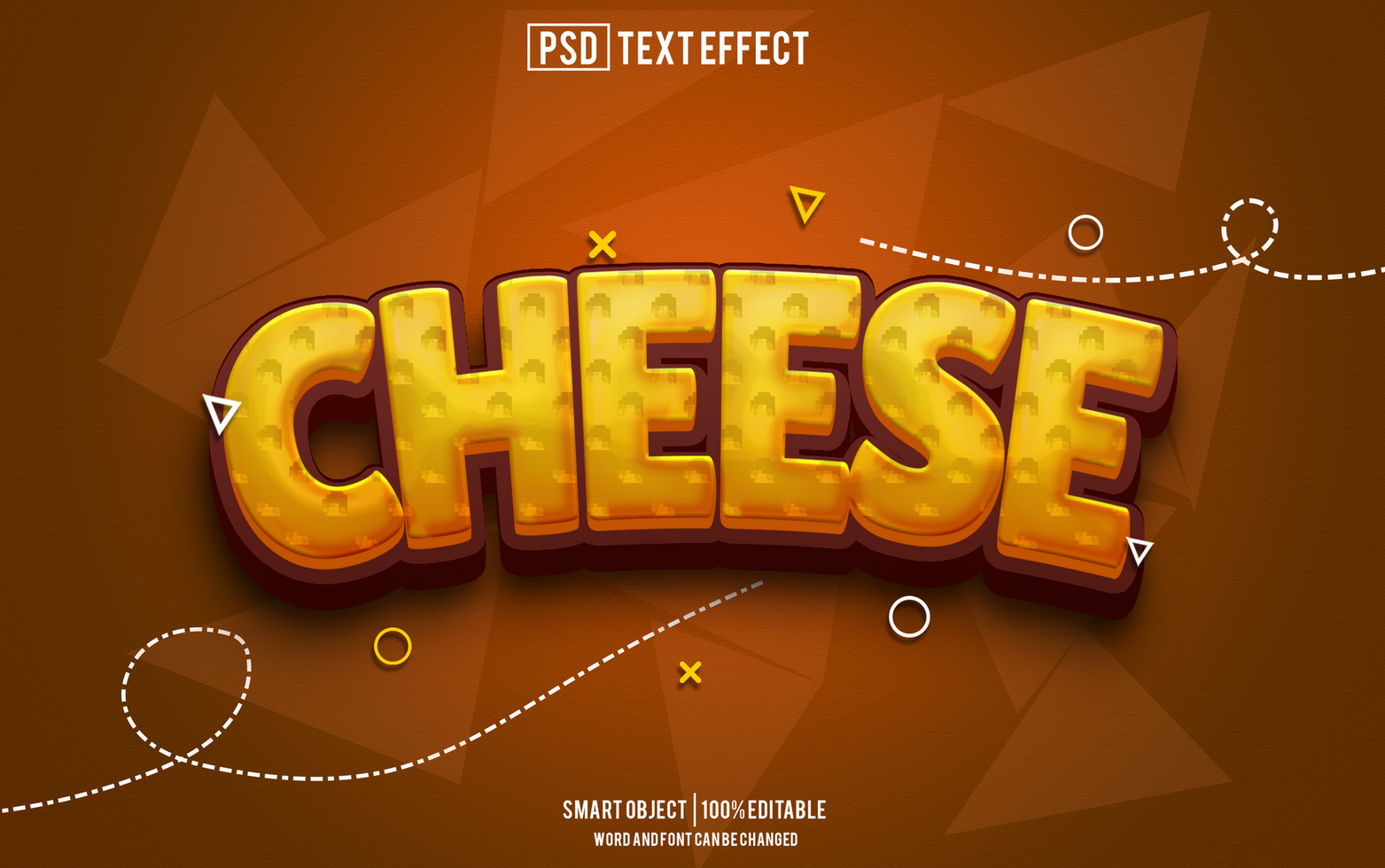 cheese text effect, font editable, typography, 3d text psd