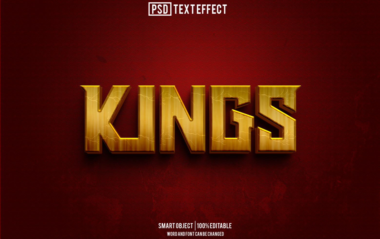king text effect, font editable, typography, 3d text psd