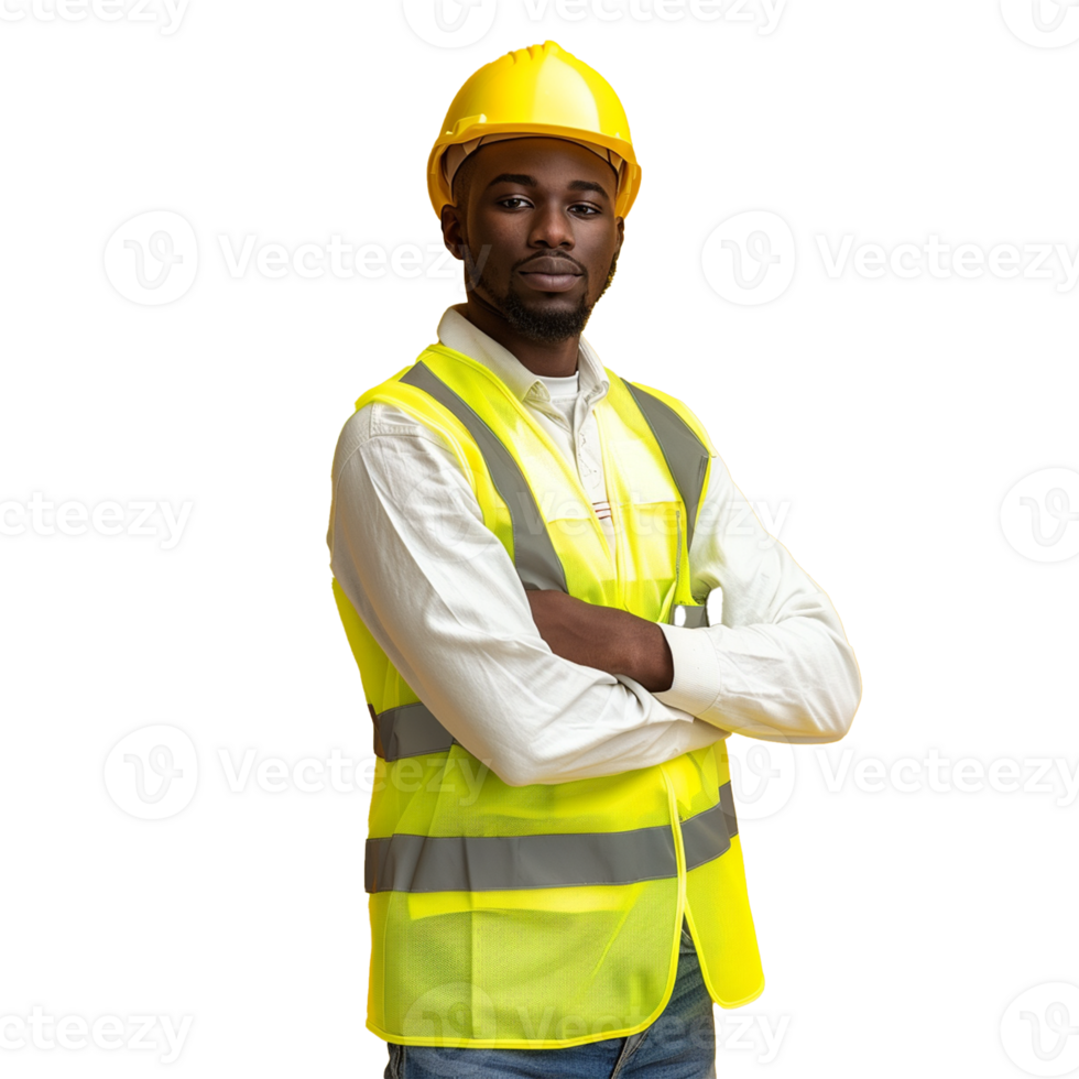A Construction Worker Isolated on Transparent Background png