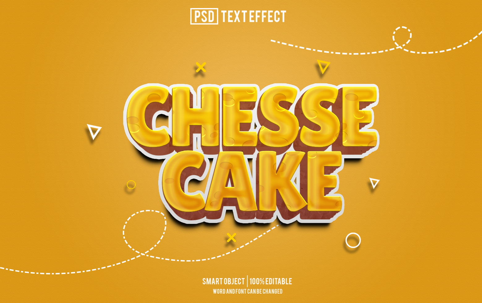 cheese cake text effect, font editable, typography, 3d text psd