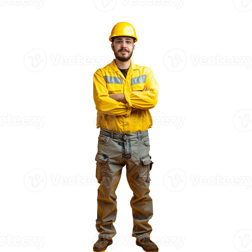 A Construction Worker Isolated on Transparent Background png