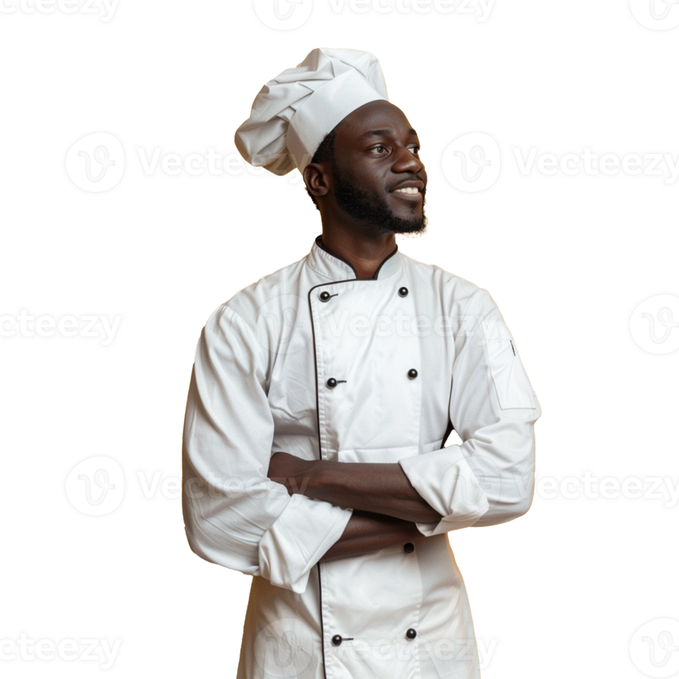 A cooking chef isolated on transparent background png