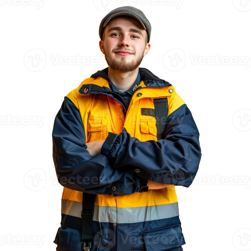 A Construction Worker Isolated on Transparent Background png