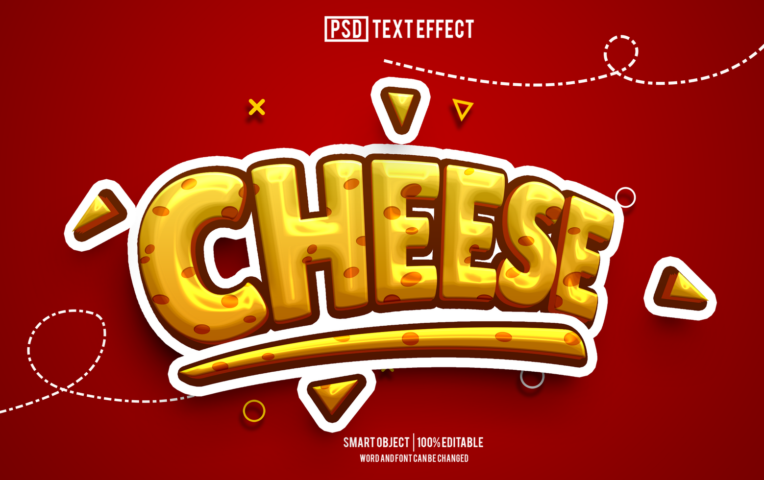 cheese text effect, font editable, typography, 3d text psd
