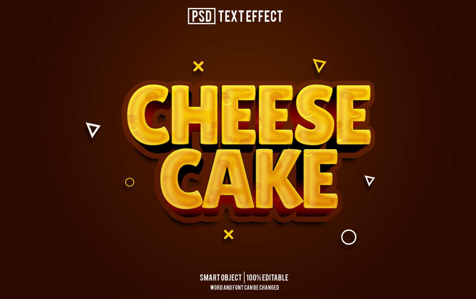 cheese cake text effect, font editable, typography, 3d text psd