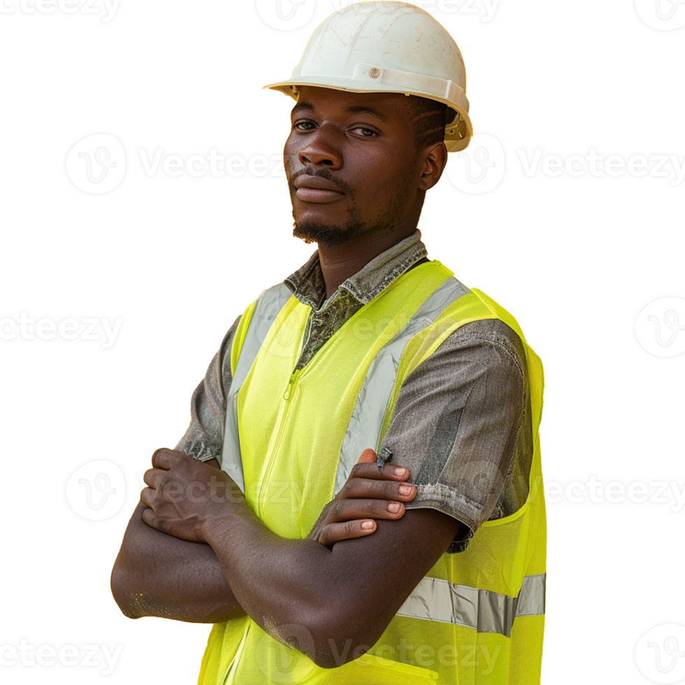 A Construction Worker Isolated on Transparent Background png