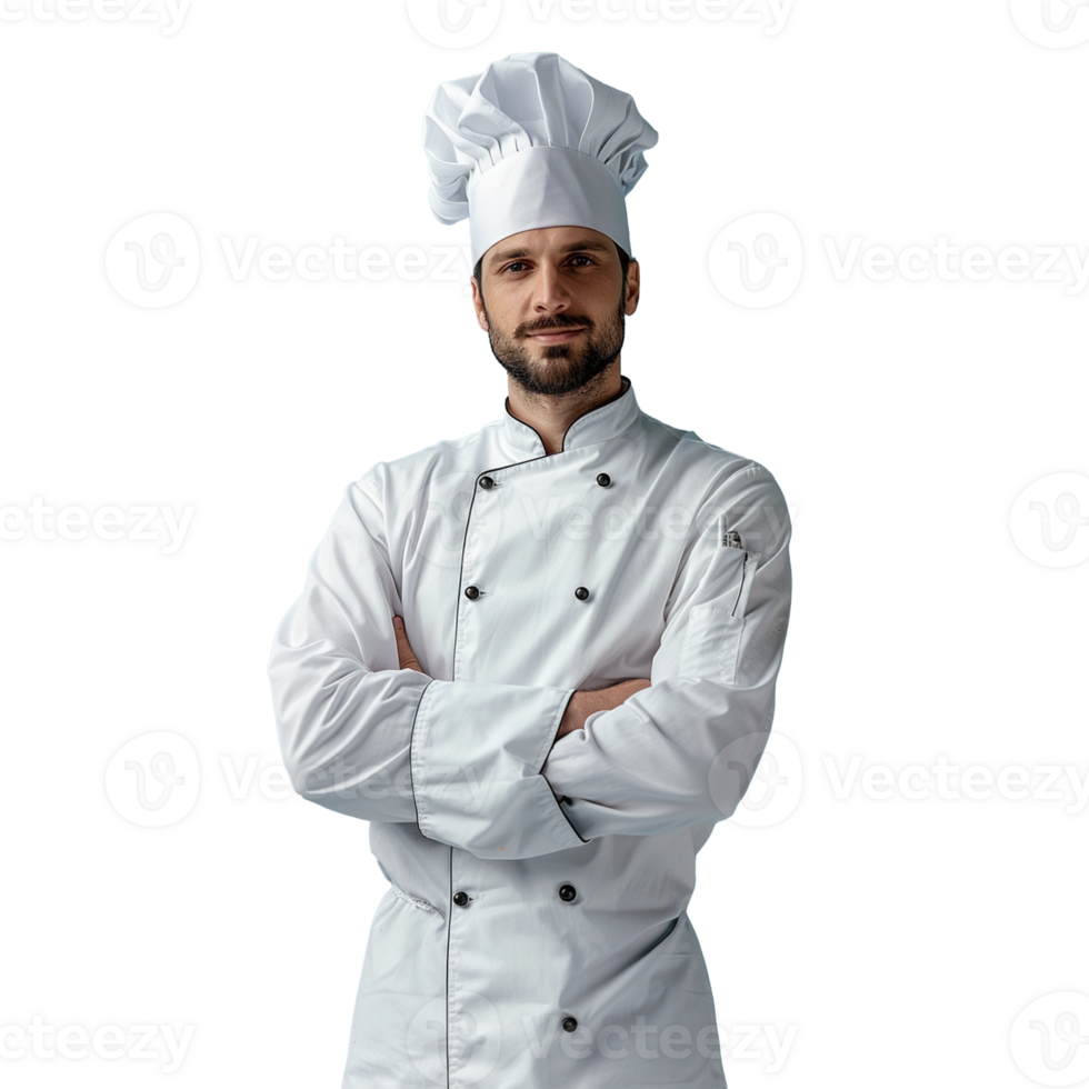 A cooking chef isolated on transparent background png