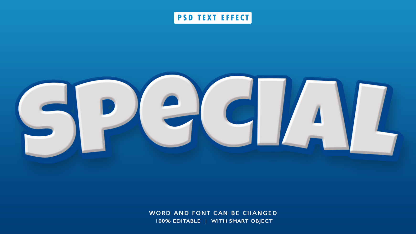 Special 3D Editable Text Effects psd