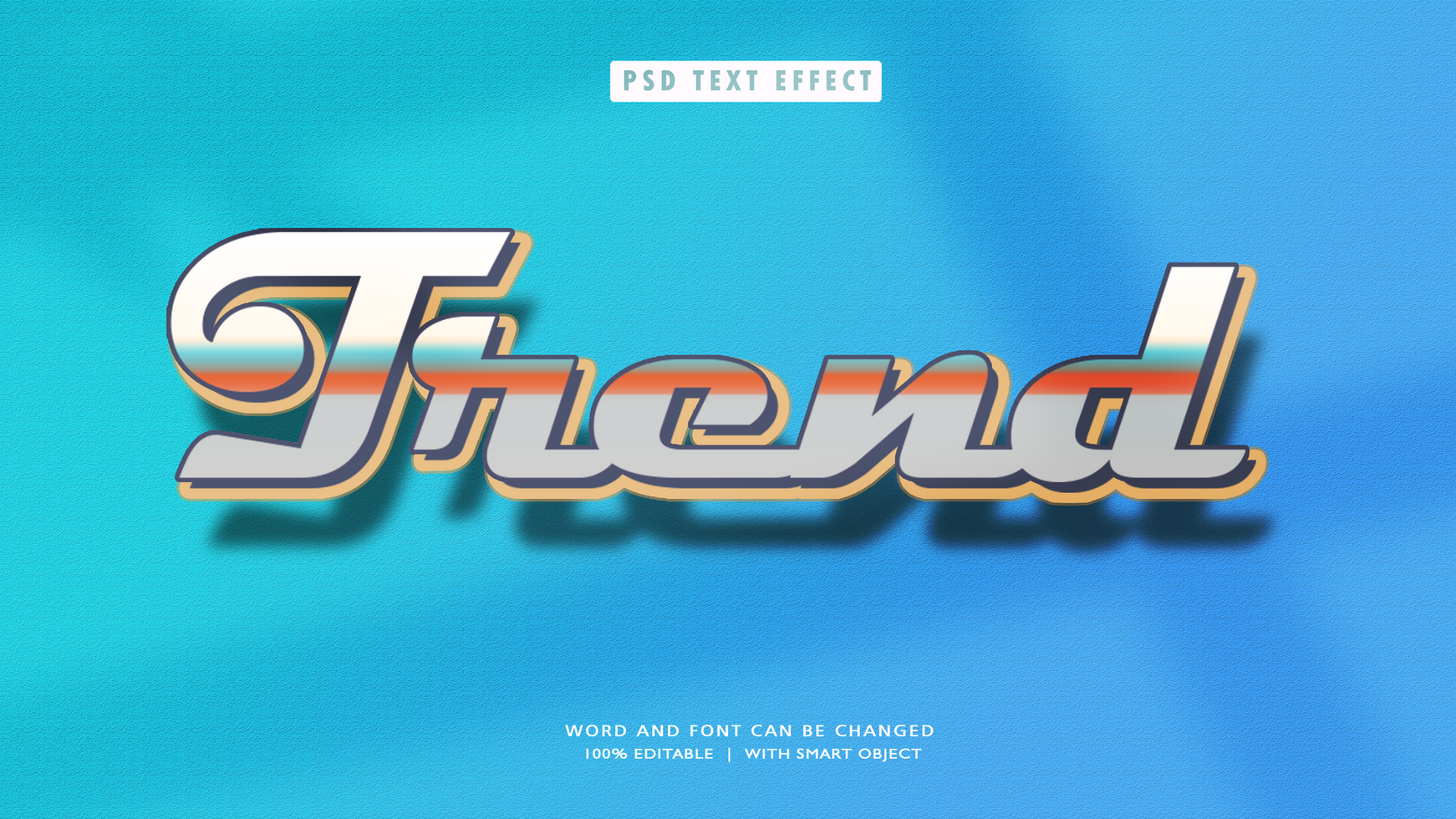 Trend Retro Style Editable Text Effects psd