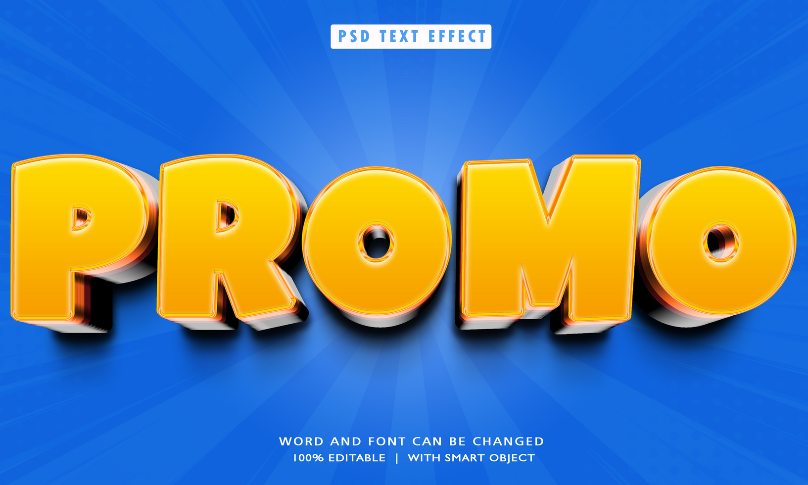 Promo 3D Editable Text Effects psd