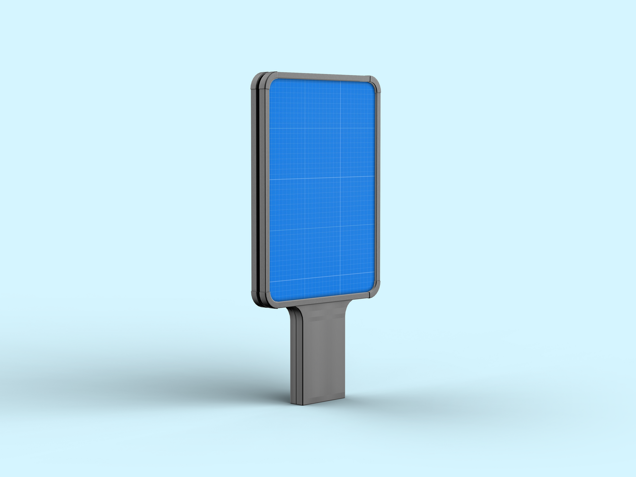 A1 Standing Billboard Mockup Template psd