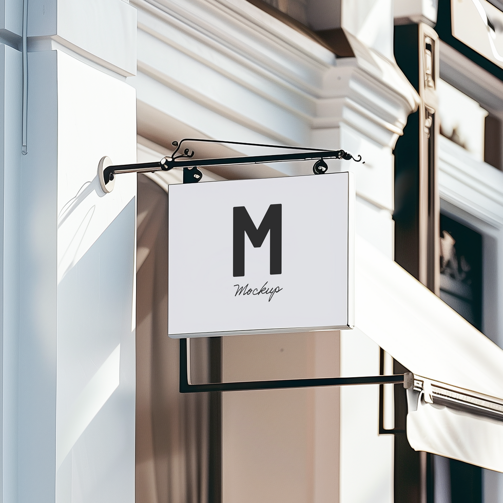 Shop Sign Mockup psd