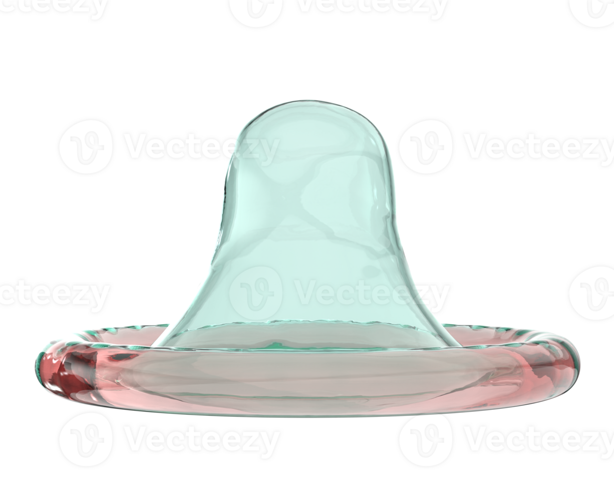 Condom isolated on background. 3d rendering - illustration png