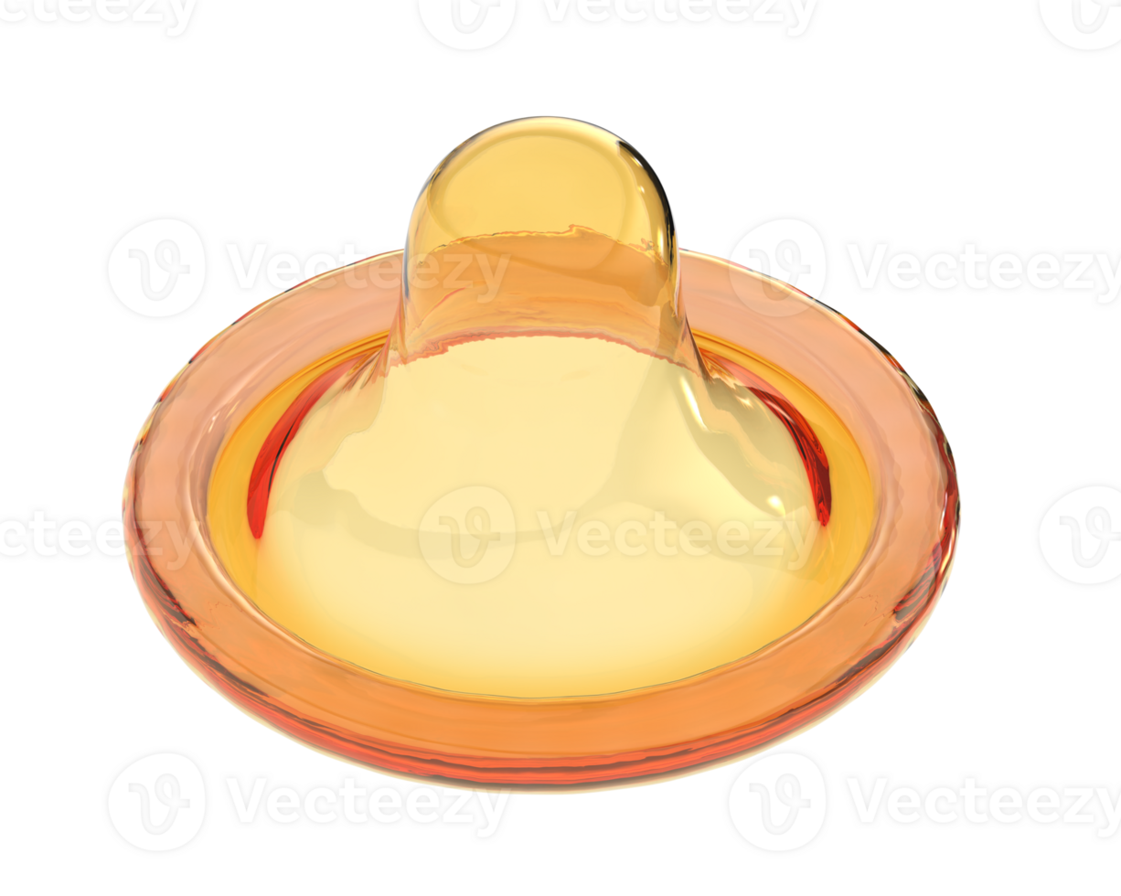 Condom isolated on background. 3d rendering - illustration png