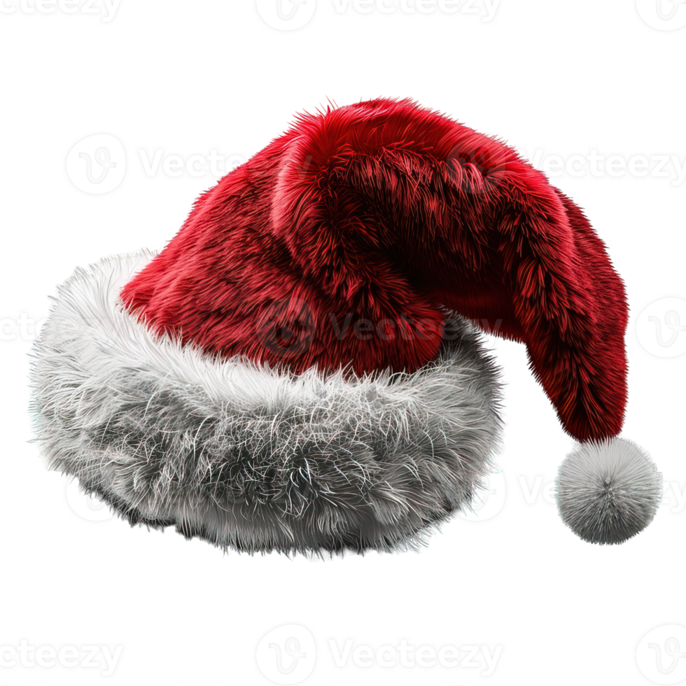 santa claus hat isolated on transparent background , png