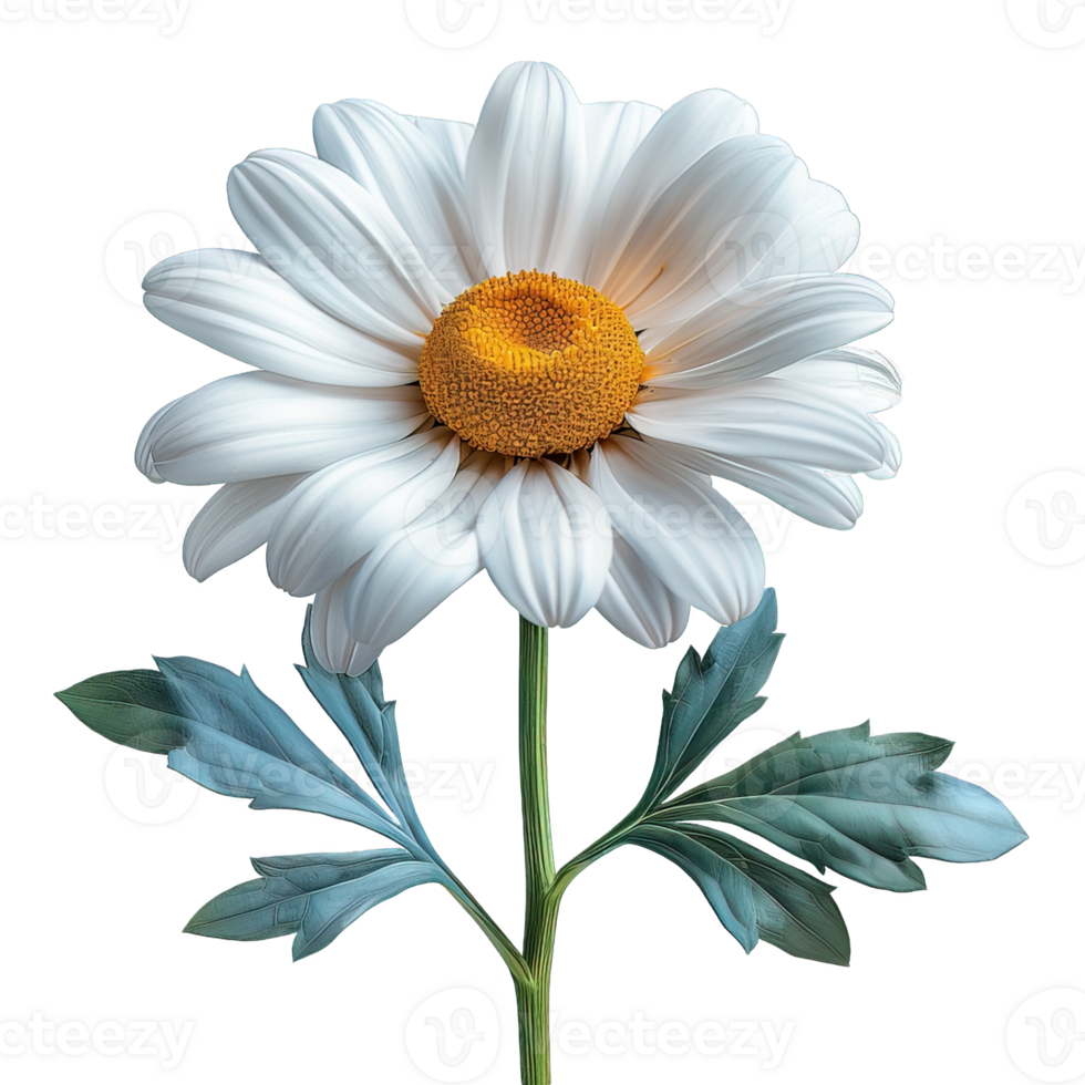 daisy flower isolated on transparent background , png