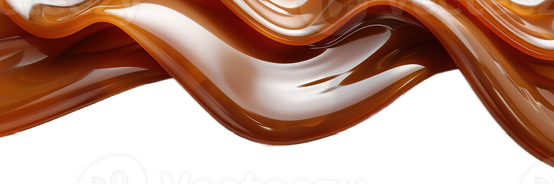 melted caramel isolated on transparent background ,melted caramel effect , png