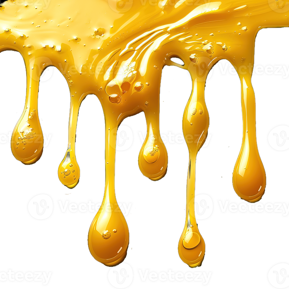 mustard dripping isolated on transparent background , png