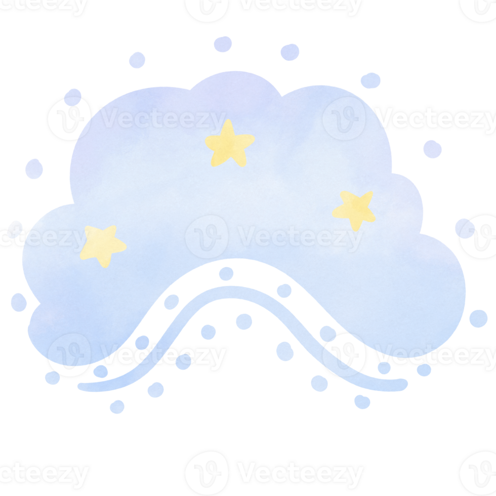 cloud in the pastel watercolor set png