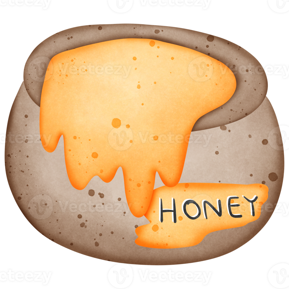 Cute honey isolated on transparent background png