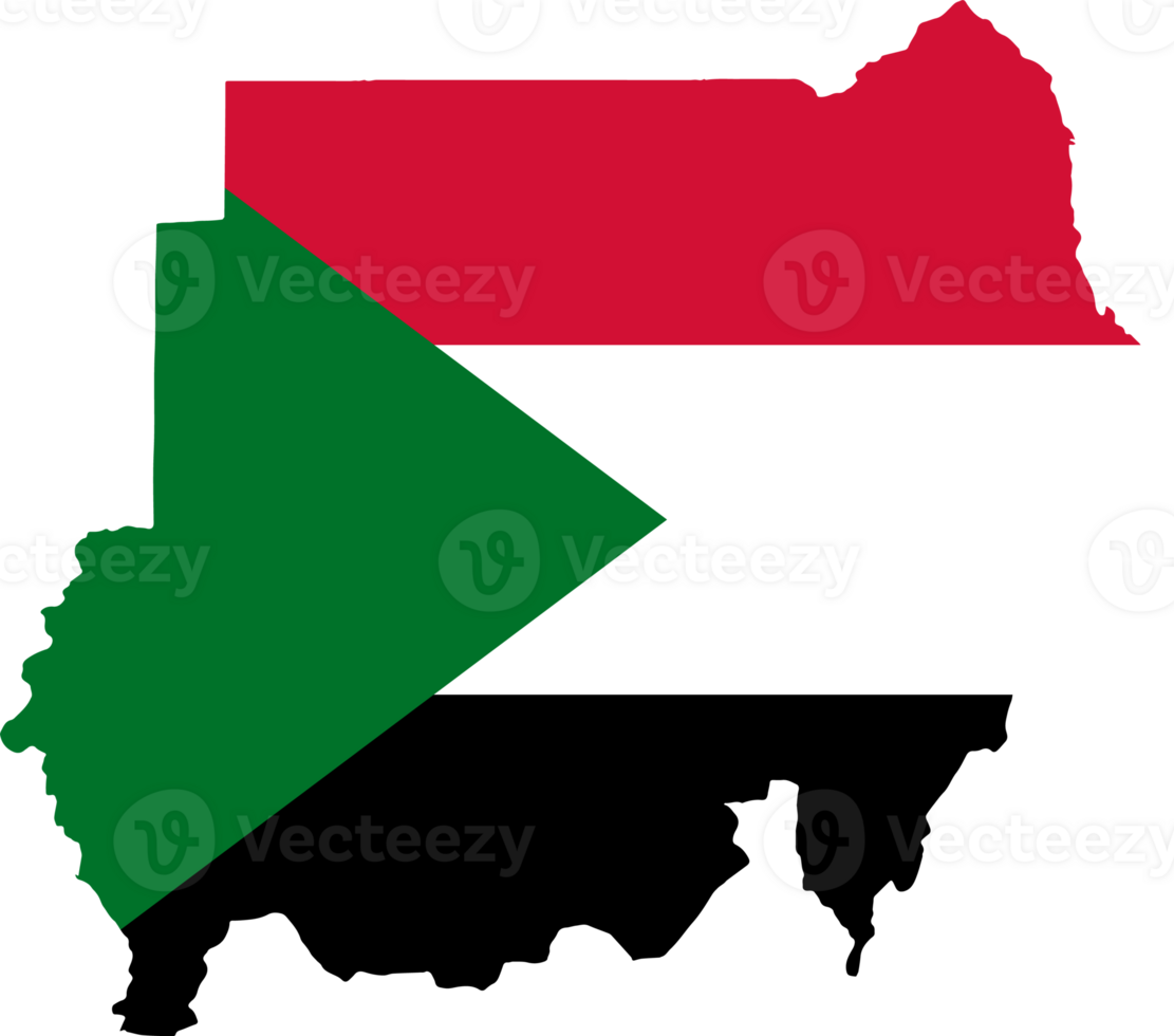 Sudan map flag png