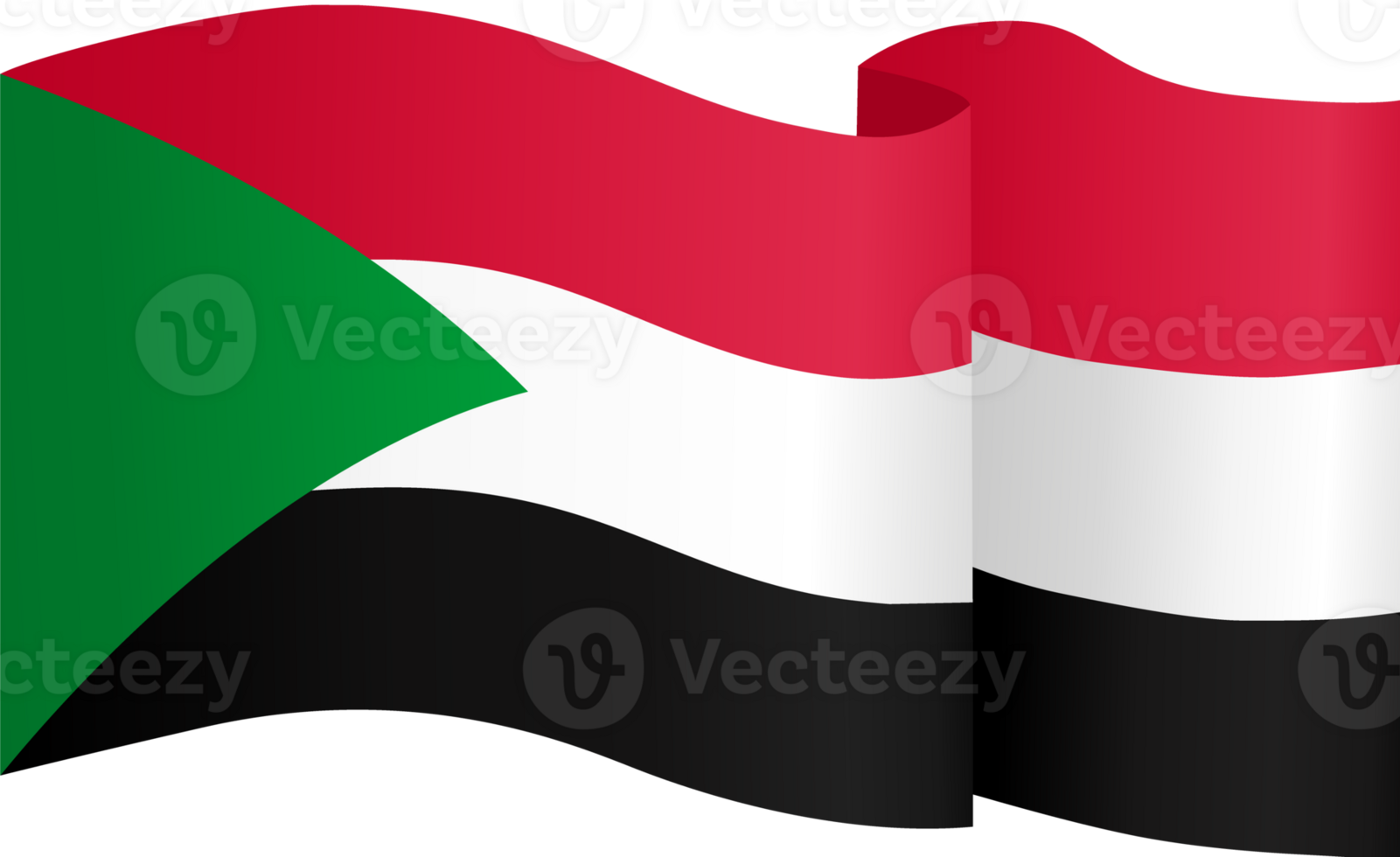 Sudan flag wave png