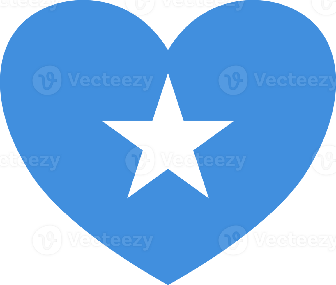 Somalia flag heart shape png