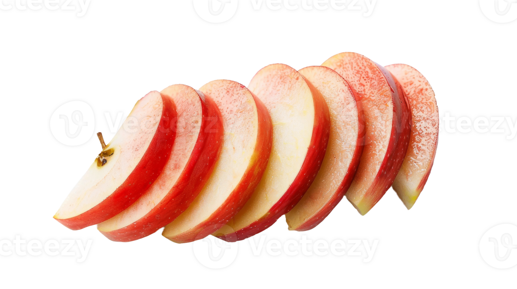 Sliced Apples on the transparent background, Format png