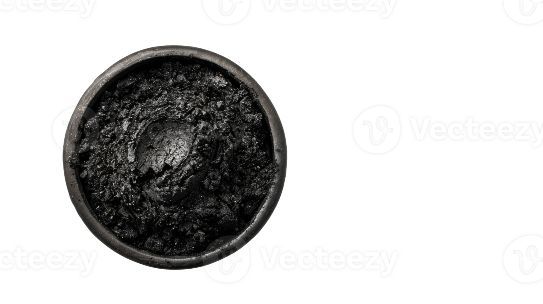 Charcoal paste on the transparent background, Format png