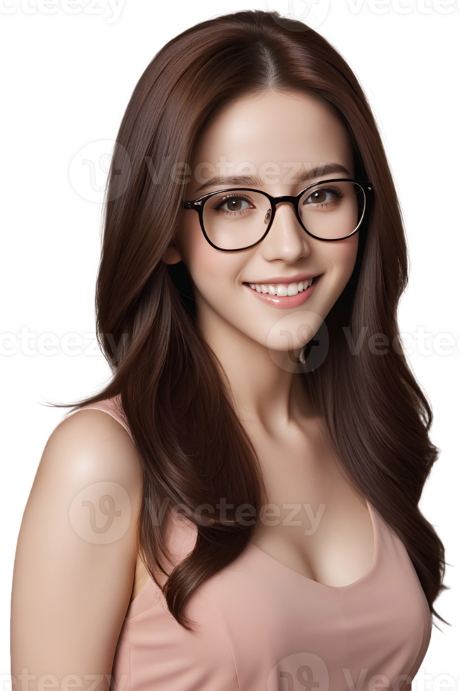 Confident professional woman wearing glasses png