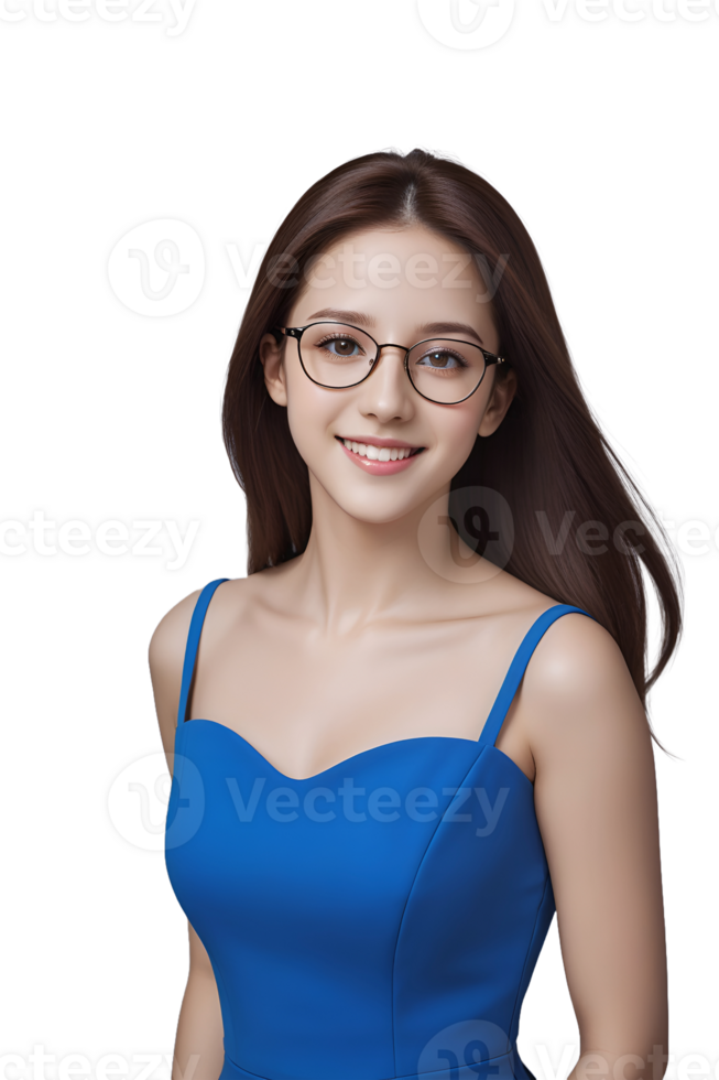 Confident professional woman wearing glasses png