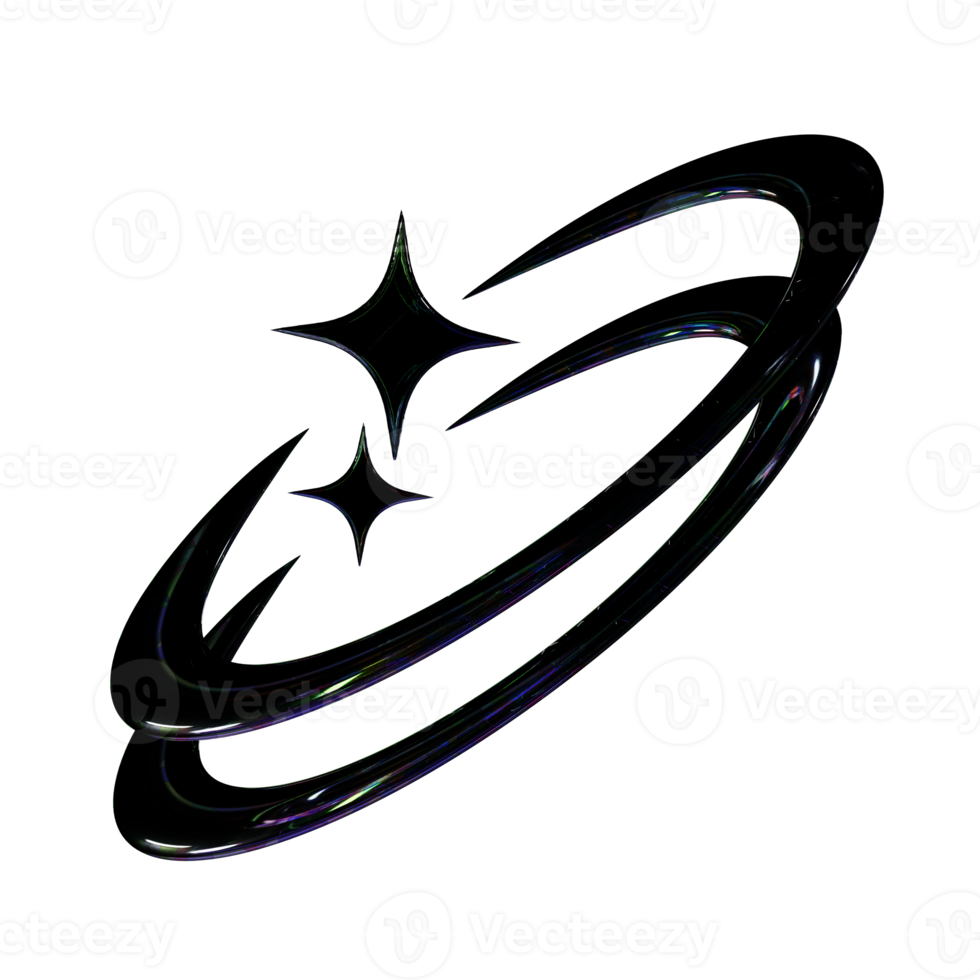 3d chrome purple saber y2k element png