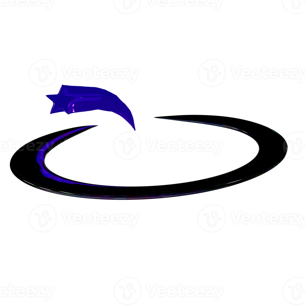 3d y2k chrome ring element png