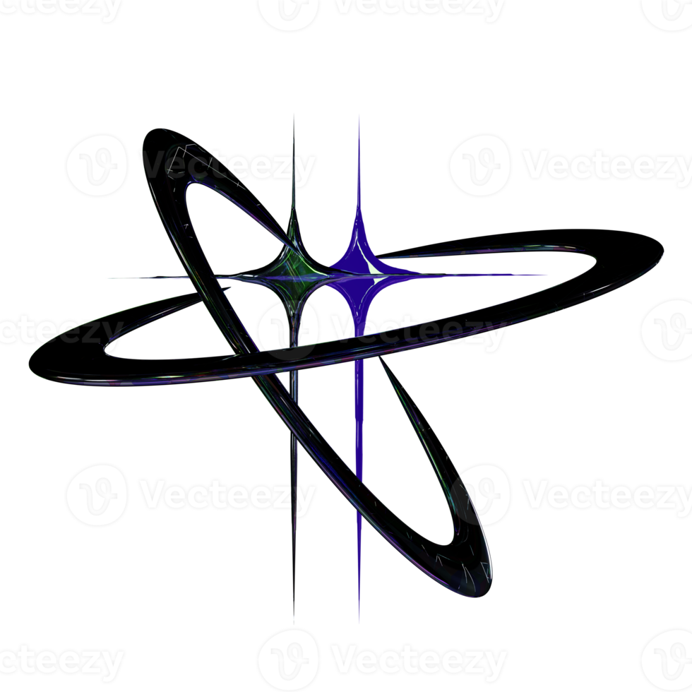 3d chrome purple saber y2k element png