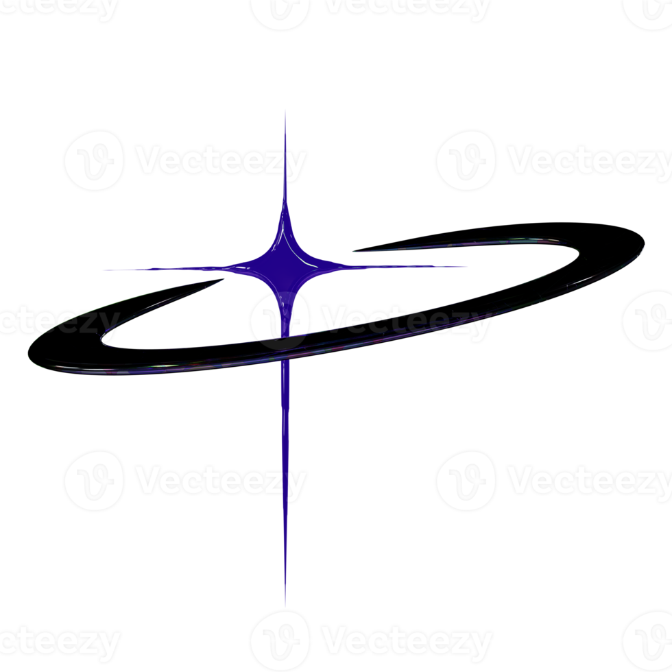 3d chrome purple saber y2k element png