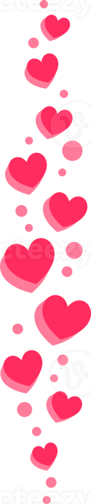Love likes hearts. Reaction and feedback for social media. Flying emoji stream. Symbols flow for online chart. png