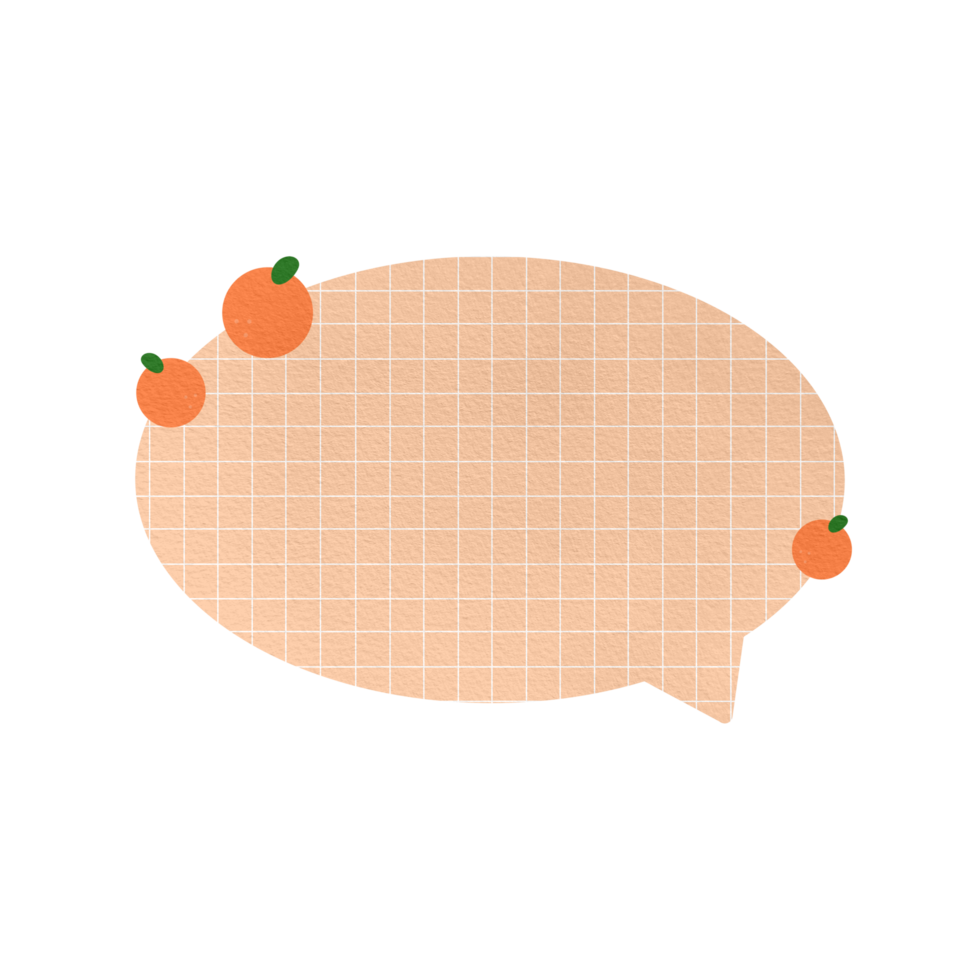Cute Orange Speech Bubble Paper Textured Text Bubble Dialogue Bubble Blank Bubble Message Box Bubble Speak Bubble Concept Bubble Chat Bubble Blank Note Memo png