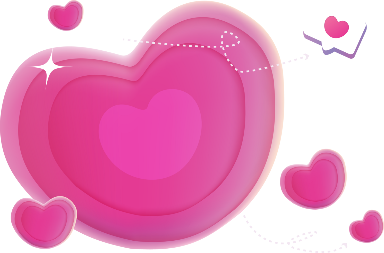 cute love and heart png