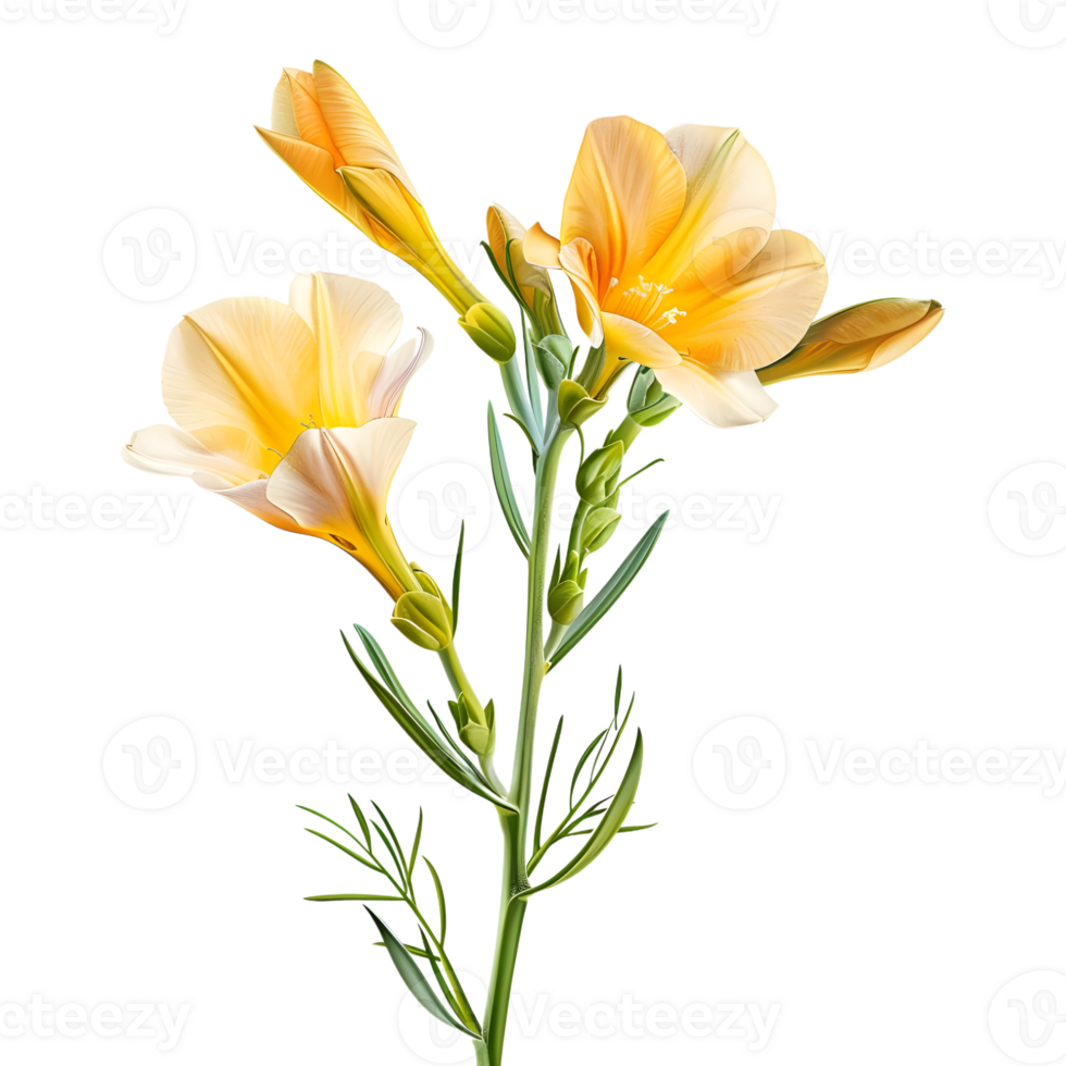 Freesia Flower on Transparent Background png