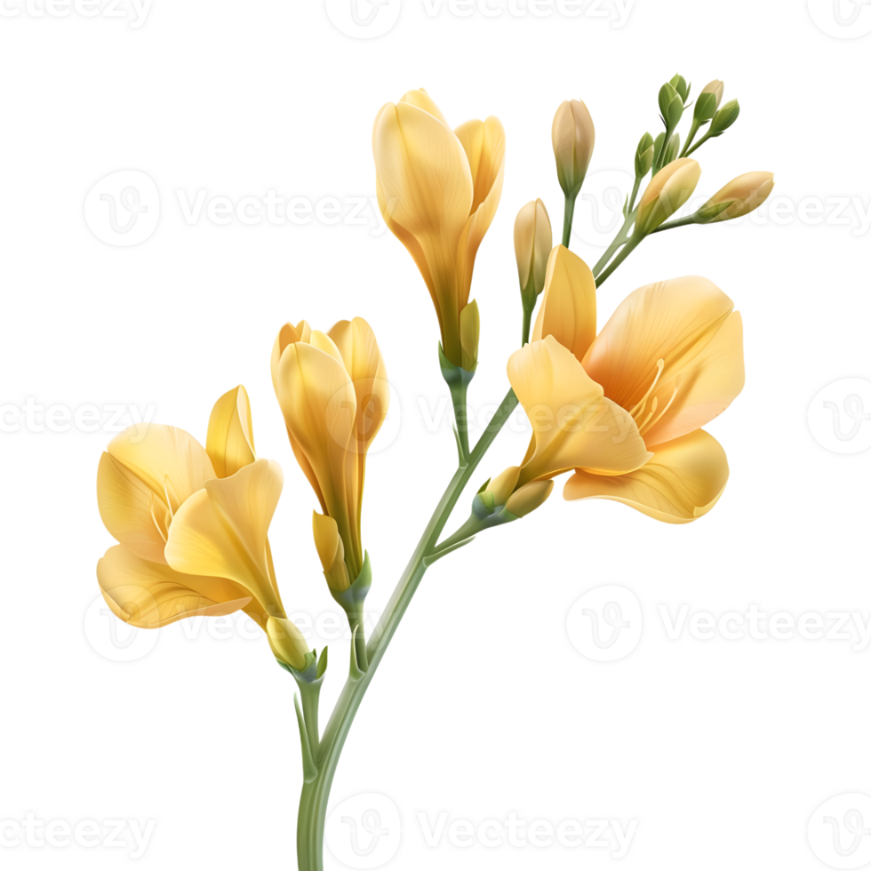 Freesia Flower on Transparent Background png