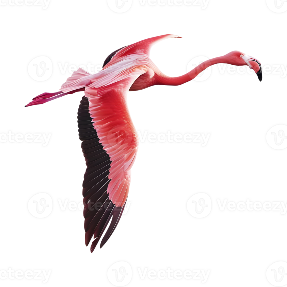 Flamingo Flying in Air on Transparent Background png