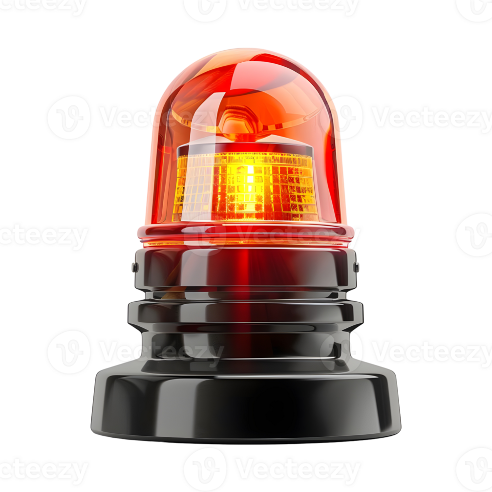 Red Siren on Transparent Background png
