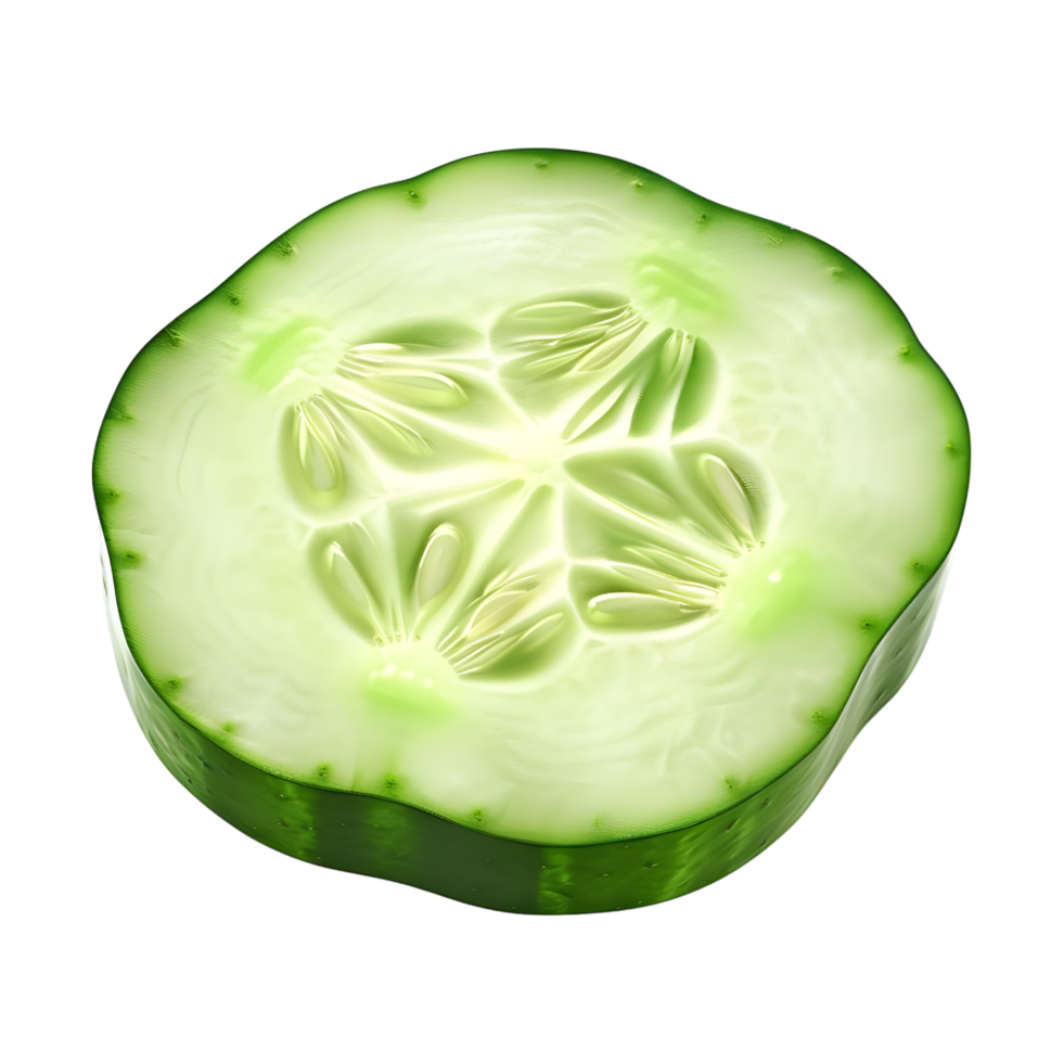 Cucumber Slice on Transparent Background png