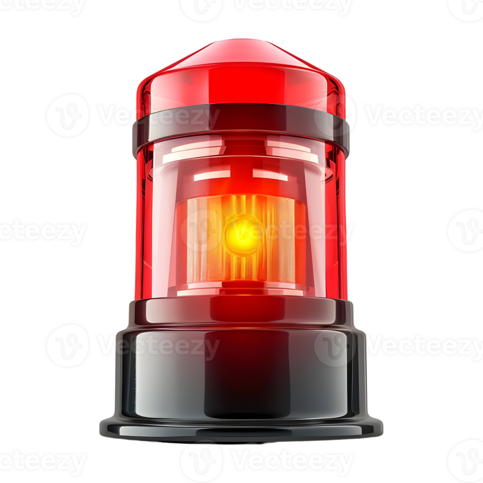 Red Siren on Transparent Background png