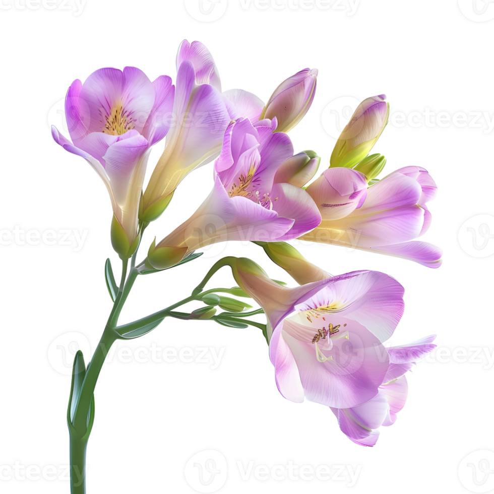 Freesia Flower on Transparent Background png
