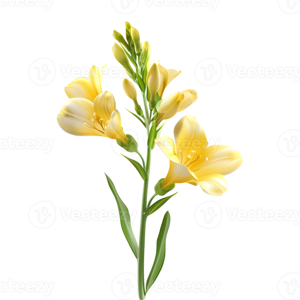 Freesia Flower on Transparent Background png