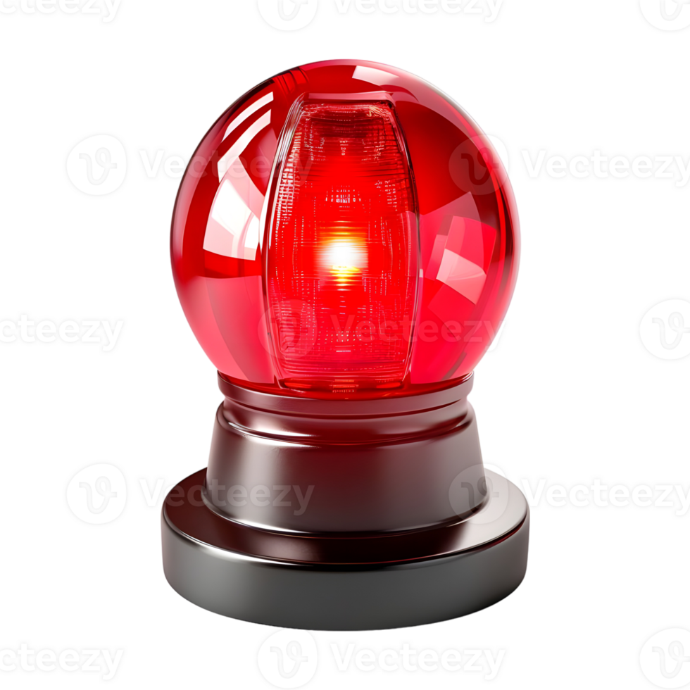 Red Siren on Transparent Background png