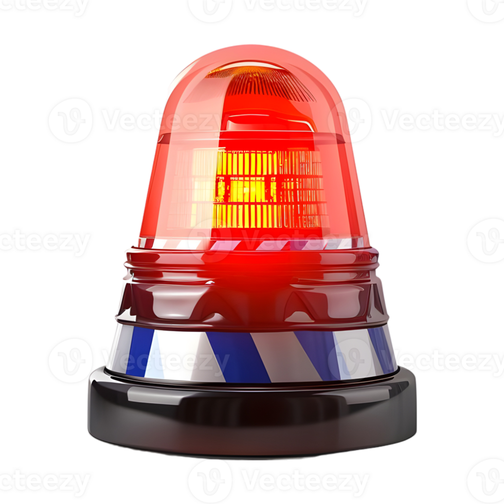 Red Siren on Transparent Background png