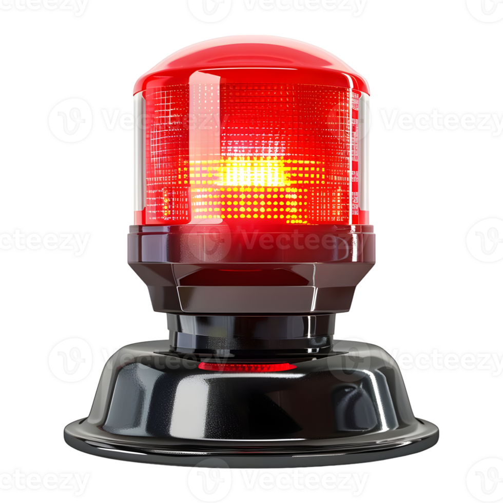 Red Siren on Transparent Background png